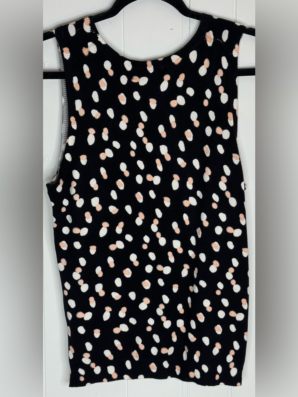 NWT Philosophy Black With Dot Sleeveless Sweater Print Womens XL - Picture 3 of 10